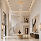 Crane Cascading Handmade Glass Chandelier - Ø47.2" × H129.9" (Ø120 × H330 cm)Blushlighting
