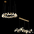 Creative Art Grape Chandelier Pure White Nordic Ring and Linear Design for Living Room or Dining Room-Chandeliers-Blushlighting