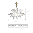 Creative Bionic Resin Leaves Chandelier for Living Room/Dining Room/Staircase - Wall Lamp/W27.5"*H59.1"Warm LightBlushlighting