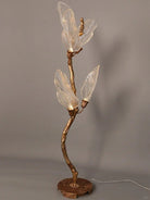 Creative Bionic Resin Leaves Chandelier for Living Room/Dining Room/Staircase - Floor Lamp/D23.6"*H63"Warm LightBlushlighting