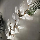Creative Bionic Resin Leaves Chandelier for Living Room/Dining Room/Staircase - Wall Lamp/W27.5"*H59.1"Warm LightBlushlighting