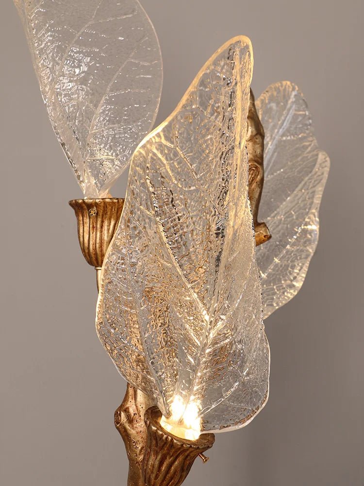 Creative Bionic Resin Leaves Chandelier for Living Room/Dining Room/Staircase - Wall Lamp/W31.5"*H70.8"Warm LightBlushlighting