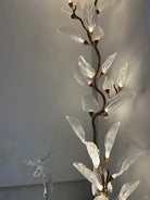 Creative Bionic Resin Leaves Chandelier for Living Room/Dining Room/Staircase - Floor Lamp/D23.6"*H63"Warm LightBlushlighting