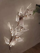 Creative Bionic Resin Leaves Chandelier for Living Room/Dining Room/Staircase - Wall Lamp/W31.5"*H70.8"Warm LightBlushlighting