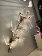 Creative Bionic Resin Leaves Chandelier for Living Room/Dining Room/Staircase - Wall Lamp/W27.5"*H59.1"Warm LightBlushlighting