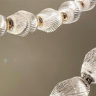 Creative Glass Pearl Necklace Pendant Chandelier for Living/Dining Room/Staircase - L39.4"/3.5kgOneWarm LightBlushlighting