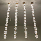 Creative Glass Pearl Necklace Pendant Chandelier for Living/Dining Room/Staircase - L39.4"/3.5kgOneWarm LightBlushlighting
