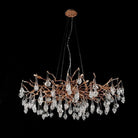 Creative Rose Crystal Brass Branch Chandelier - Blushlighting
