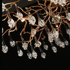 Creative Rose Crystal Brass Branch Chandelier - Blushlighting