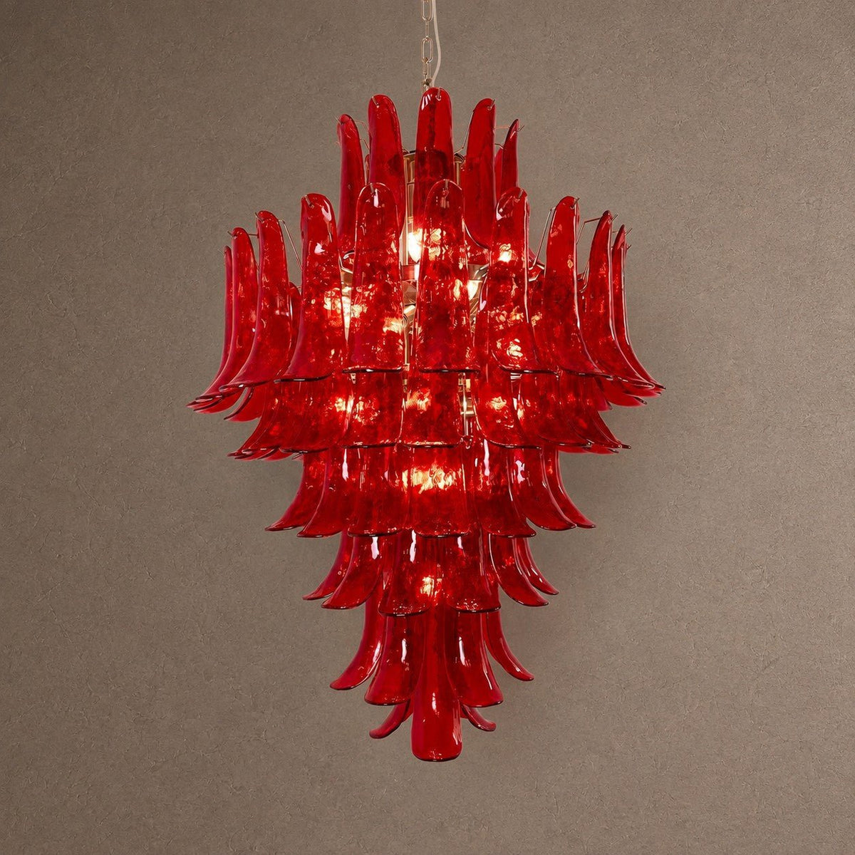 Crimson Tiered Chandelier - ∅ 31.5″ x H 47.2″Crimson & ChromeBlushlighting
