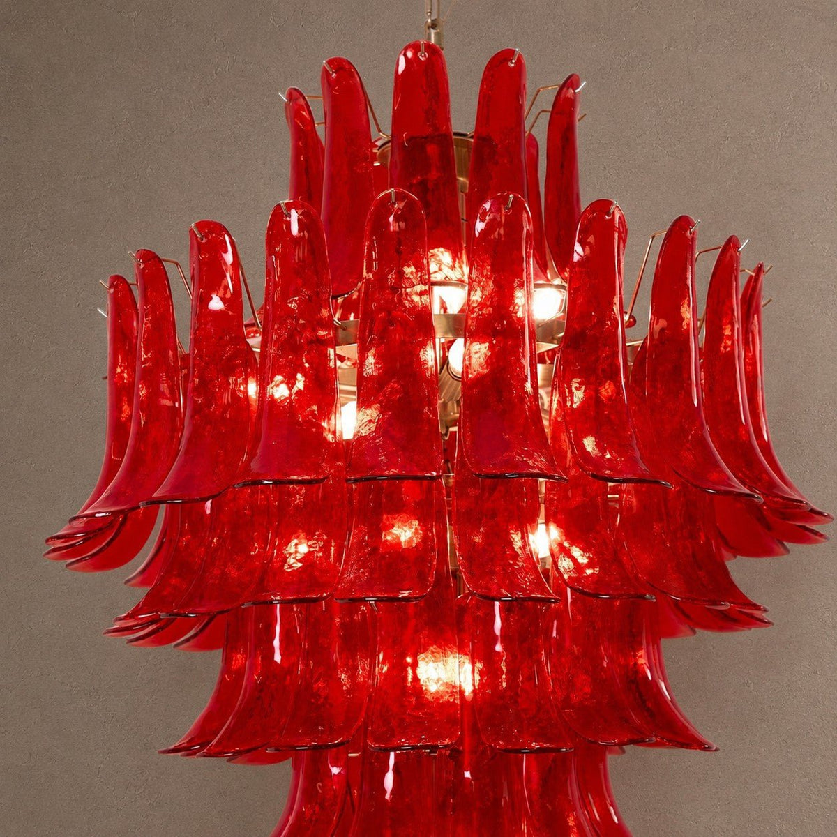 Crimson Tiered Chandelier - ∅ 31.5″ x H 47.2″Crimson & ChromeBlushlighting