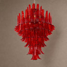 Crimson Tiered Chandelier - ∅ 31.5″ x H 47.2″Crimson & ChromeBlushlighting