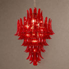Crimson Tiered Chandelier - ∅ 31.5″ x H 47.2″Crimson & ChromeBlushlighting