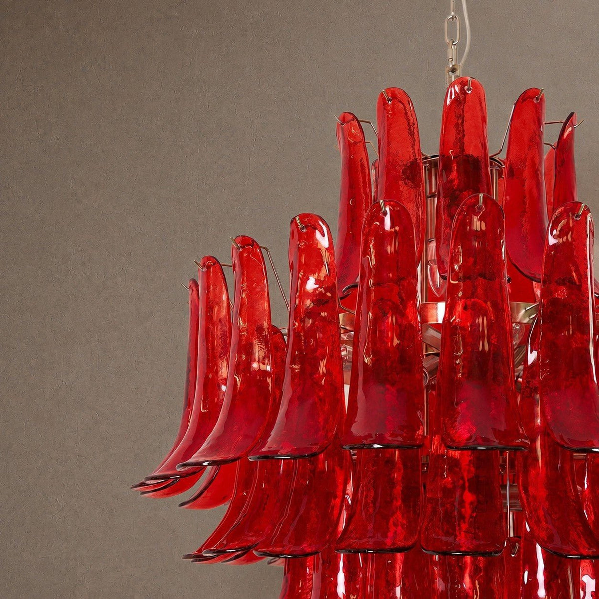 Crimson Tiered Chandelier - ∅ 31.5″ x H 47.2″Crimson & ChromeBlushlighting