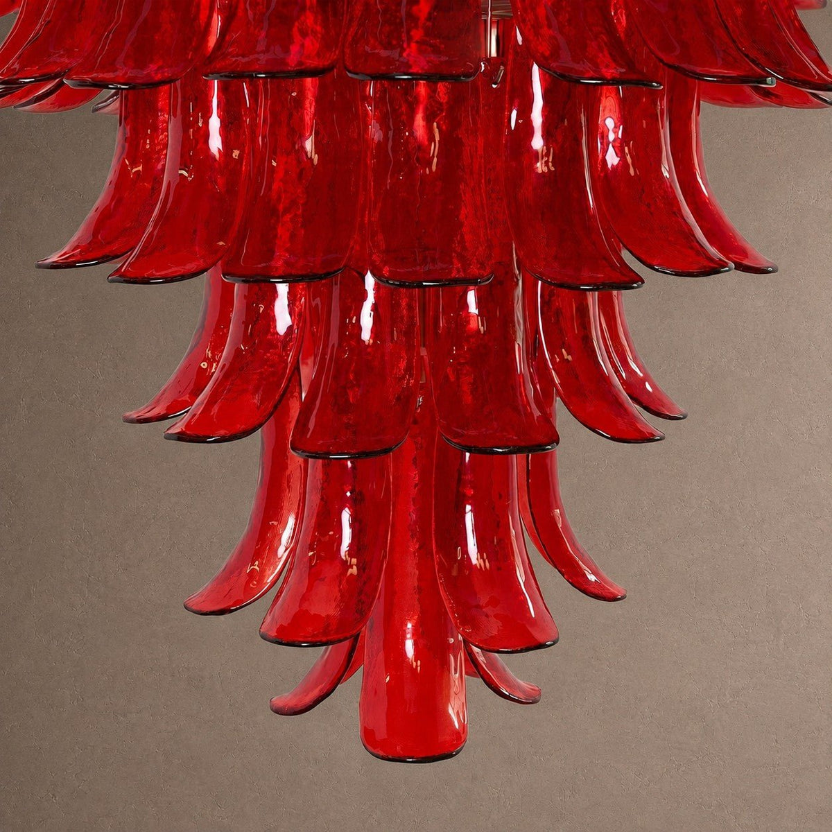 Crimson Tiered Chandelier - ∅ 31.5″ x H 47.2″Crimson & ChromeBlushlighting