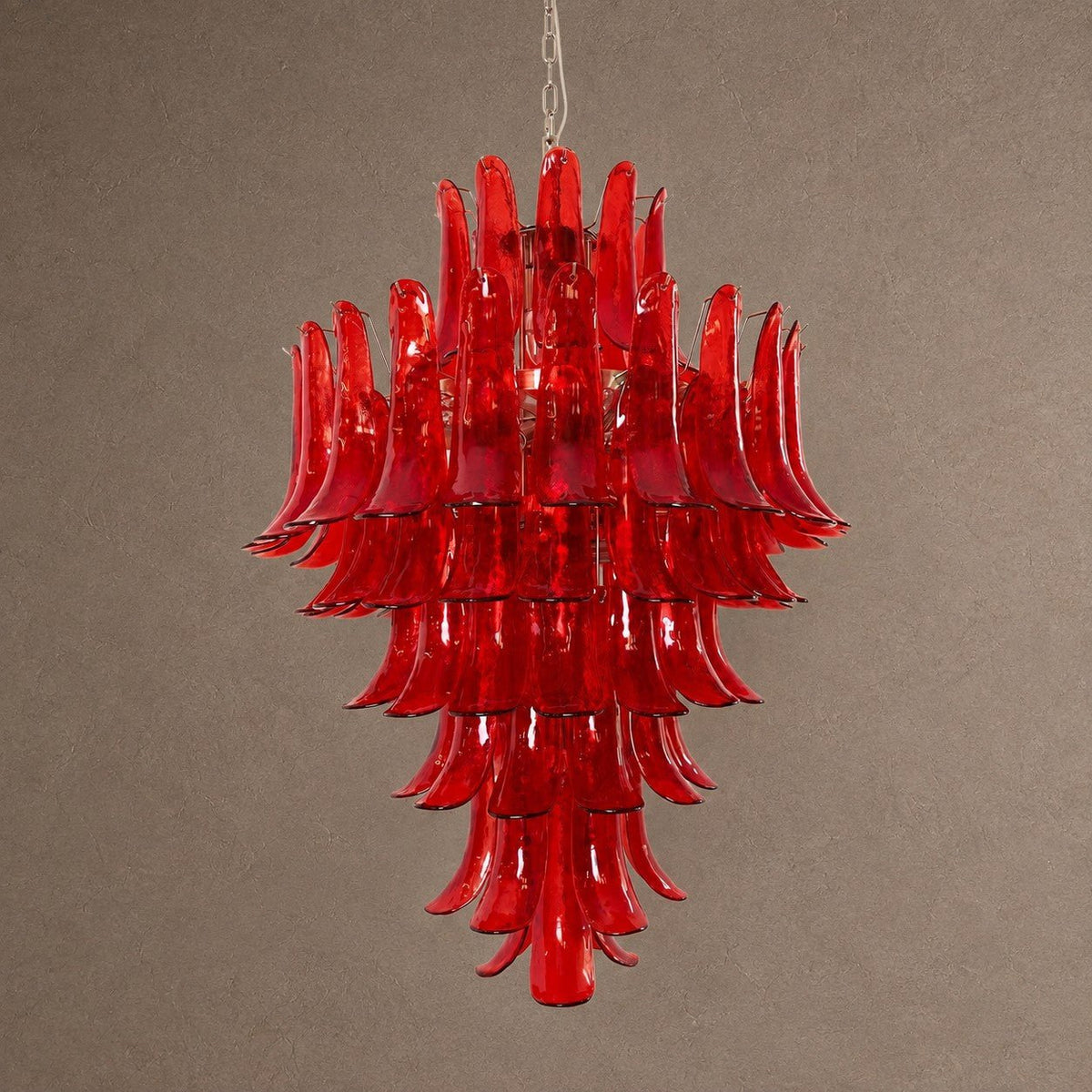 Crimson Tiered Chandelier - ∅ 31.5″ x H 47.2″Crimson & ChromeBlushlighting