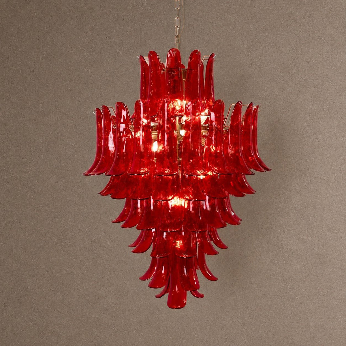Crimson Tiered Chandelier - ∅ 31.5″ x H 47.2″Crimson & ChromeBlushlighting