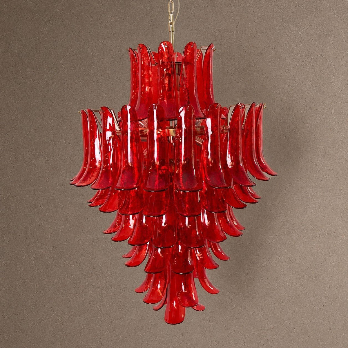 Crimson Tiered Chandelier - ∅ 31.5″ x H 47.2″Crimson & ChromeBlushlighting