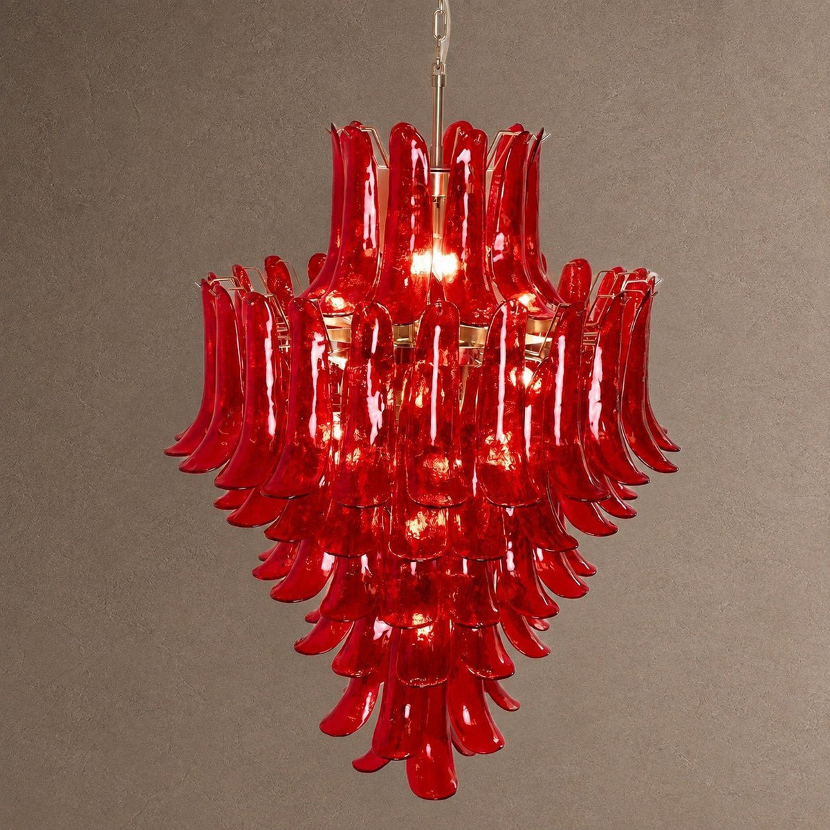 Crimson Tiered Chandelier - ∅ 31.5″ x H 47.2″Crimson & ChromeBlushlighting