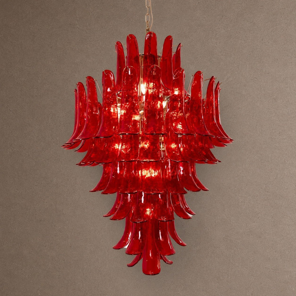 Crimson Tiered Chandelier - ∅ 31.5″ x H 47.2″Crimson & ChromeBlushlighting