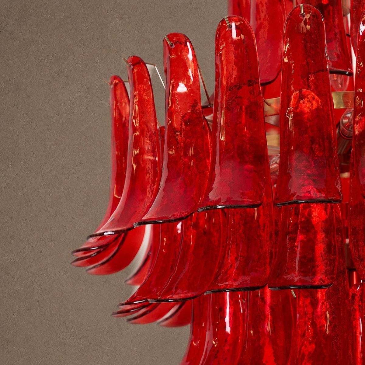 Crimson Tiered Chandelier - ∅ 31.5″ x H 47.2″Crimson & ChromeBlushlighting