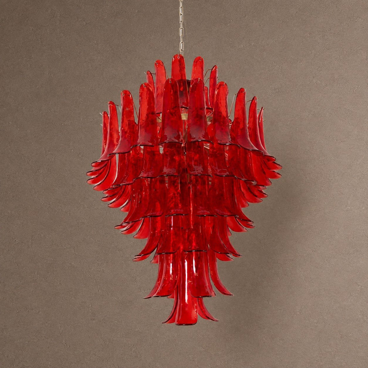 Crimson Tiered Chandelier - ∅ 31.5″ x H 47.2″Crimson & ChromeBlushlighting