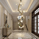 Crissy Branch Brass Bird Branch Staircase Chandelier by Blushlighting