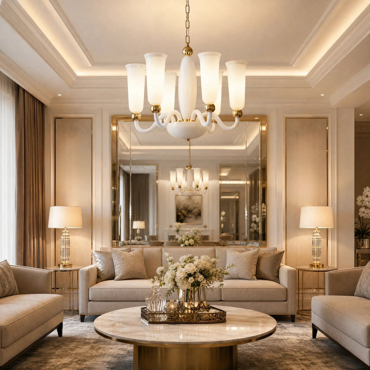 Cristallo Modern Glass Pendant Light 24" - Ø23.6" × H21.7" (Ø60 × H55 cm)Blushlighting