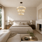Cristallo Modern Tiered Ring Chandelier - D400Blushlighting