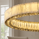 Cristallo Modern Tiered Ring Chandelier - D400Blushlighting