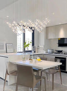 Cross Star Flower Crystal Chandelier - ∅ 47.2″ x H 59.1″ / Dia 120cm x H 150cmSilver & ClearWarm LightBlushlighting