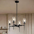 Crystal Black Pendant Lights Kitchen Island - 4 - Black - 54inBlushlighting