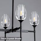 Crystal Black Pendant Lights Kitchen Island - 4 - Black - 54inBlushlighting