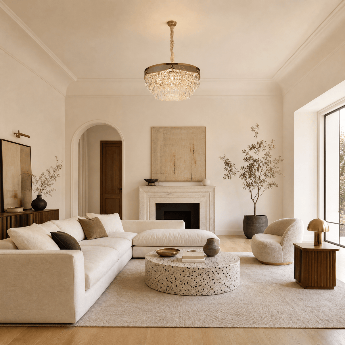 Crystal Halo Chandelier - Blushlighting