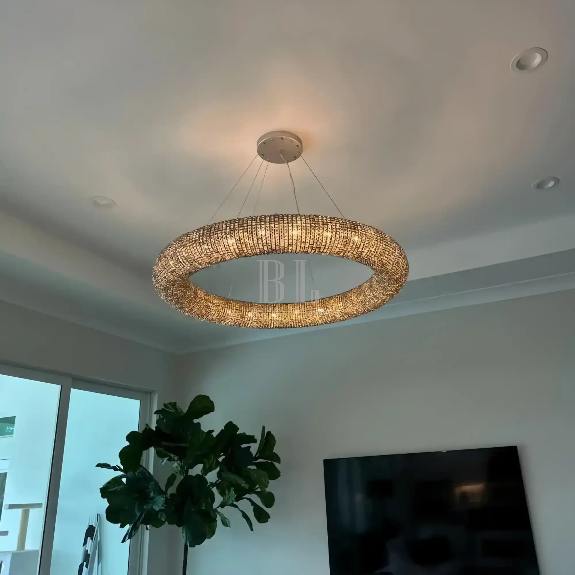 Halo Crystal Round Chandelier 32" 41" 60"-Blushlighting