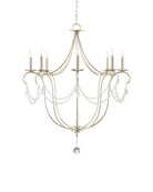 Crystal Lights Large Gold & Silver Chandelier For living room - Blushlighting