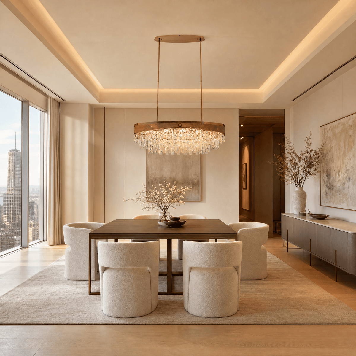 Crystal Rectangular Chandelier - Blushlighting