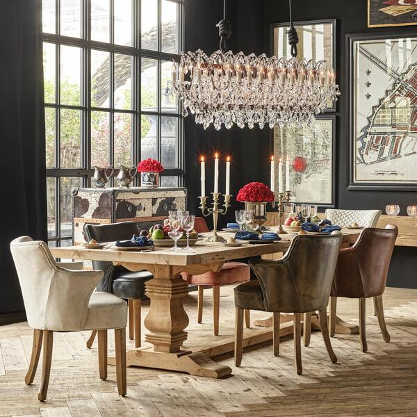 Crystal Rectangular Chandelier-Chandelier-Blushlighting-Blushlighting