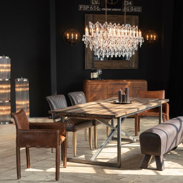 Crystal Rectangular Chandelier-Chandelier-Blushlighting-Blushlighting