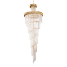 Crystal Spiral Chandelier – Gold Finish, 39‑in Diameter - Blushlighting