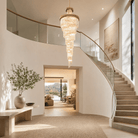 Crystal Spiral Chandelier – Gold Finish, 39‑in Diameter - Blushlighting