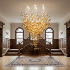 Crystal Stone Crystal Spiral Chandelier - Long canopy L 47.2″ x W 15.7″ x H 59.1″ / L 120cm x W 40cm x H 150cmBlushlighting