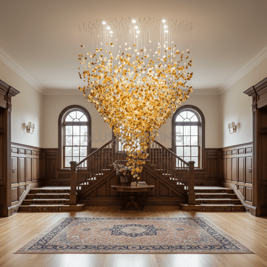 Crystal Stone Crystal Spiral Chandelier - Long canopy L 47.2″ x W 15.7″ x H 59.1″ / L 120cm x W 40cm x H 150cmBlushlighting
