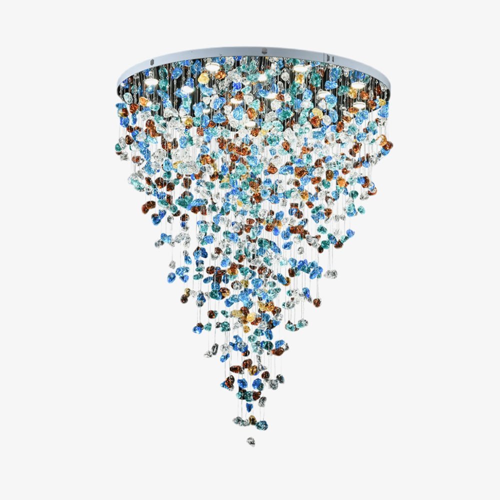 Crystal Stone Crystal Spiral Chandelier - Support customized drawingsBlushlighting