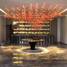 Crystal Stone Crystal Spiral Chandelier - Long canopy L 47.2″ x W 15.7″ x H 59.1″ / L 120cm x W 40cm x H 150cmBlushlighting