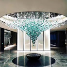 Crystal Stone Crystal Spiral Chandelier - Long canopy L 47.2″ x W 15.7″ x H 59.1″ / L 120cm x W 40cm x H 150cmBlushlighting