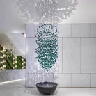Crystal Stone Crystal Spiral Chandelier - Long canopy L 47.2″ x W 15.7″ x H 59.1″ / L 120cm x W 40cm x H 150cmBlushlighting
