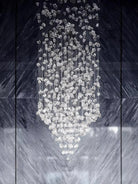 Crystal Stone Crystal Spiral Chandelier - Long canopy L 47.2″ x W 15.7″ x H 59.1″ / L 120cm x W 40cm x H 150cmBlushlighting