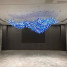 Crystal Stone Crystal Spiral Chandelier - Long canopy L 47.2″ x W 15.7″ x H 59.1″ / L 120cm x W 40cm x H 150cmBlushlighting