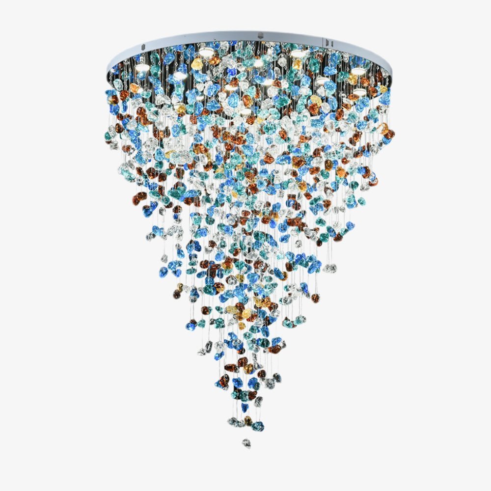 Crystal Stone Crystal Spiral Chandelier - Support customized drawingsBlushlighting